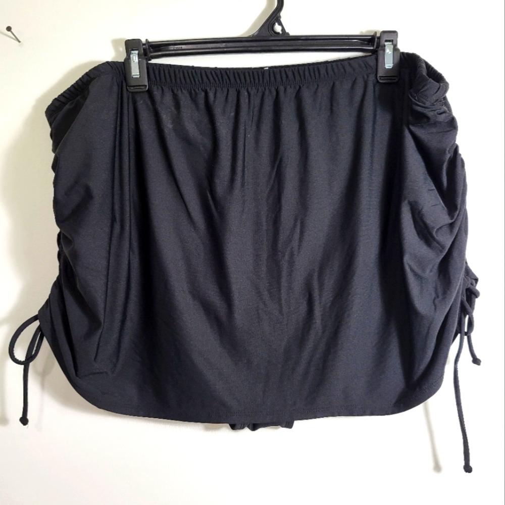 Fresh Water black swim skirt attached briefs women's 3X  #2016